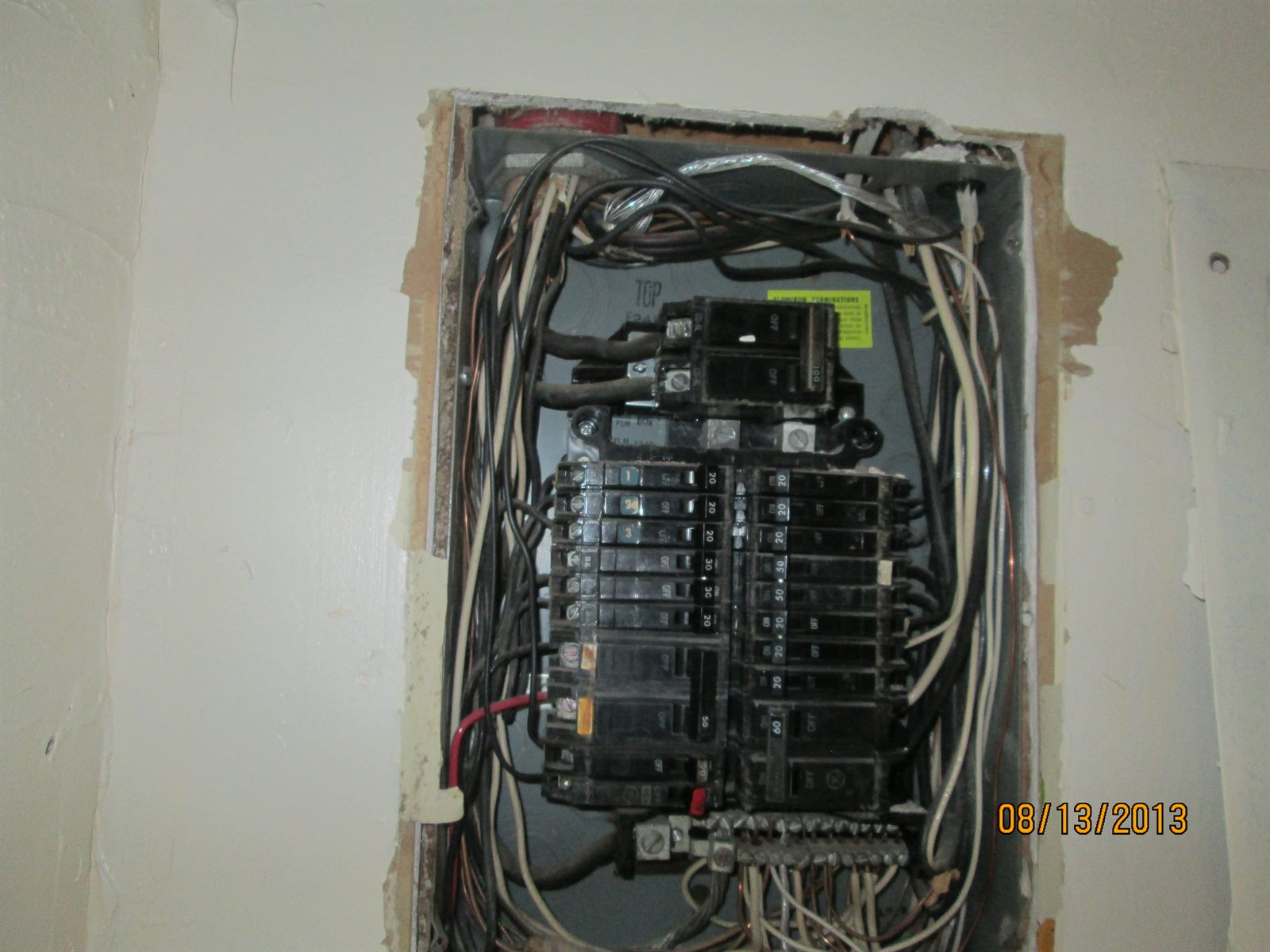 4-point electrical panel inspection documentation photo