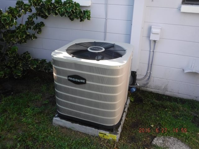 Existing HVAC condenser inspection photo