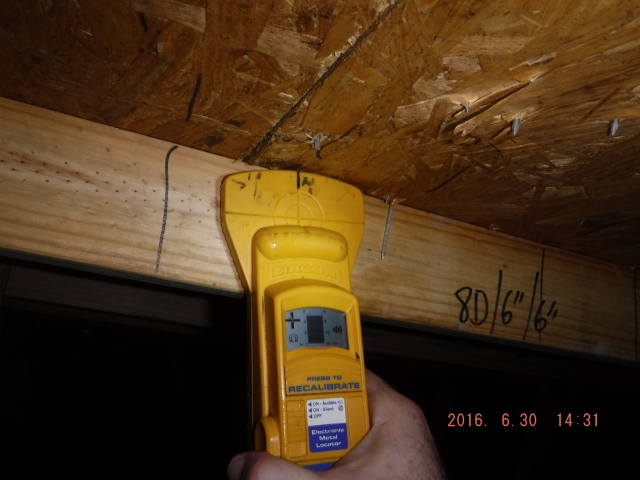 Roof sheathing and deck nailing verification photo